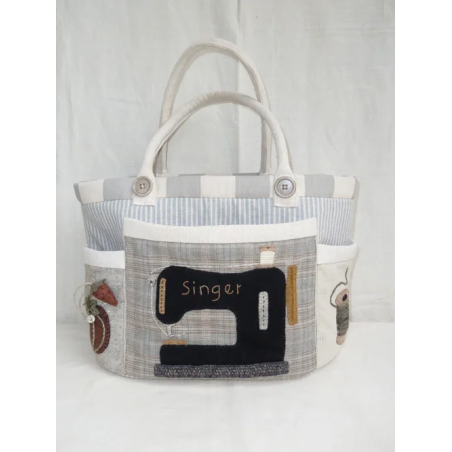 My Sewing Tote - Cartamodello Borsa con 6 Tasche e Applique, 18 x 12 pollici, by Heart to Hand