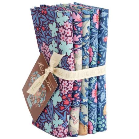 Tilda Hibernation Fat Quarter Bundle 5 fabrics Blue