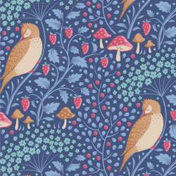 Tilda Hibernation Sleepybird Denim Tilda Fabrics - 1