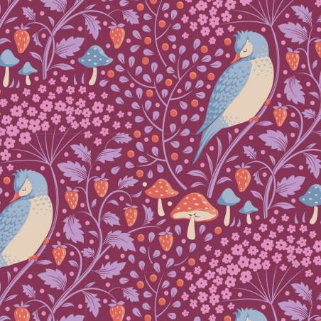 Tilda Hibernation Sleepybird Mulberry Tilda Fabrics - 1