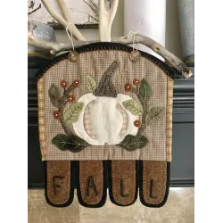 Little White Pumpkin - Cartamodello Pannellino Autunnale, 12 x 15 pollici, by Heart to Hand