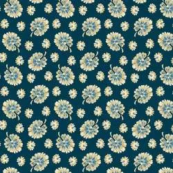 Cocoa Blue Monstera Azure, tessuto blu con foglie chiare - Edyta Sitar Andover Fabrics - 1