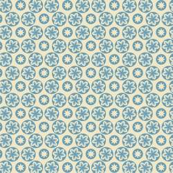 Cocoa Blue Starfruit Sky, tessuto chiaro con stelle azzurre - Edyta Sitar Andover Fabrics - 1