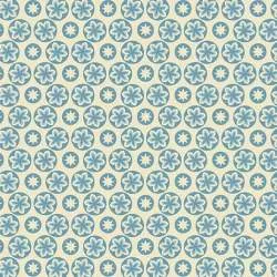 Cocoa Blue Starfruit Sky, tessuto chiaro con stelle azzurre - Edyta Sitar