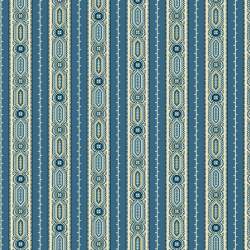Cocoa Blue Moss Royal, tessuto blu con greche verticali - Edyta Sitar Andover - 1