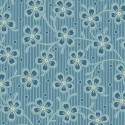 Cocoa Blue Columbine Bluebonnet, tessuto azzurro con fiori chiari - Edyta Sitar Andover - 1
