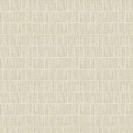 Cocoa Blue Mist Linen, tessuto a riquadri beige- Edyta Sitar Andover Fabrics - 1