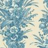 Cocoa Blue Amaryllis Bleu, tessuto chiaro con grandi fiori azzurri - Edyta Sitar Andover Fabrics - 1