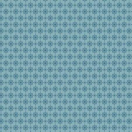 Cocoa Blue Iron Gate Mediterranean, tessuto azzurro con grafica geometrica - Edyta Sitar Andover Fabrics - 1