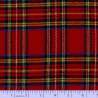 Marcus Fabrics Primo Plaid Flannel, Tessuto Flanella Fondo Rosso con Righe Multicolor
