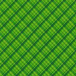 Holiday Charms Green, Tessuto Verde Scozzese - Robert Kaufman