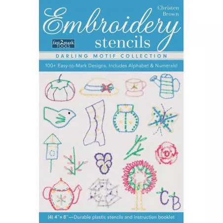 Embroidery Stencils Darling Motif Collection, Stencil per il Ricamo