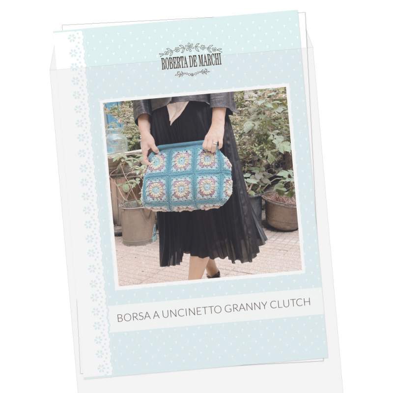 Borsa Granny a Uncinetto con Chiusura Clutch - Cartamodello Stampato