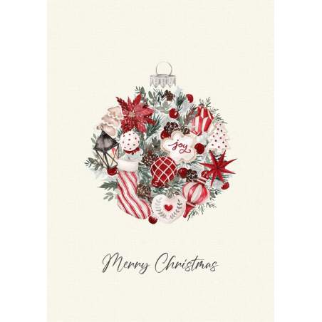 Palla di Natale Joy- Stampa su Tessuto