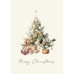 Albero di Natale con Pacchetti- Stampa su Tessuto