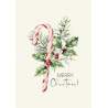Merry Christmas con Candy Cane- Stampa su Tessuto