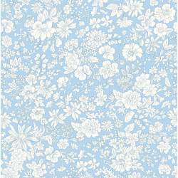 Emily Belle Brights Blue Sky, Tessuto Azzurro Cielo a fiori bianchi - Liberty Fabrics Liberty Fabrics - 1