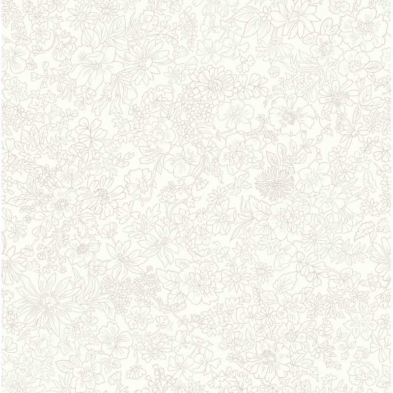 Emily Belle Neutrals Ivory, Tessuto Avorio a fiori bianchi - Liberty Fabrics Liberty Fabrics - 1