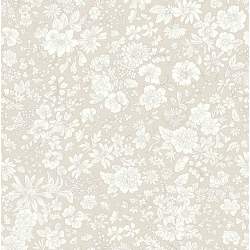 Emily Belle Neutrals Parchment, Tessuto color Pergamena a fiori bianchi - Liberty Fabrics Liberty Fabrics - 1