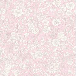 Emily Belle Neutrals Powder Rose, Tessuto Rosa Polvere tenue a fiori bianchi - Liberty Fabrics Liberty Fabrics - 1