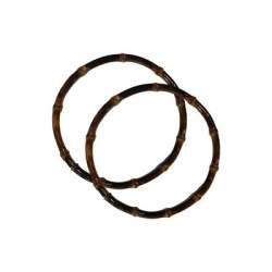 Manico per borse rotondo in bambù - diametro 15,80 cm, colore nero, 2 Manici Stim Italia srl - 1