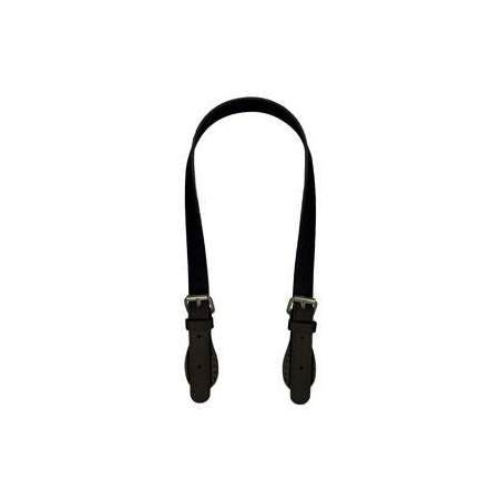 Manico per borse in pelle con fibbie - 62x1,8cm, colore Nero , 2 Manici Stim Italia srl - 1