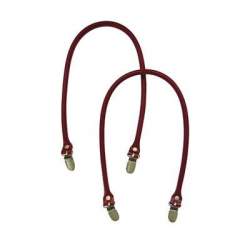 Manico per borse in pelle sintetica con clip - colore Rosso , 2 Manici Stim Italia srl - 1