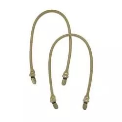 Manico per borse in pelle sintetica con clip - colore Beige , 2 Manici