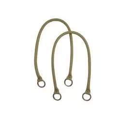 Manico per borse tubolare in pelle sintetica con anello - colore Beige , lunghezza 60cm, 2 Manici