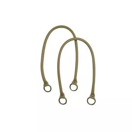 Manico per borse tubolare in pelle sintetica con anello - colore Beige , lunghezza 60cm, 2 Manici