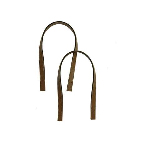 Manico per borse sottile in pelle sintetica - colore Marrone Chiaro , 41 x 1,3cm, 2 Manici Stim Italia srl - 1