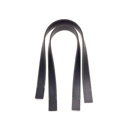 Manico per borse in pelle sintetica - colore Nero , 60 x 2,5 cm, 2 Manici Stim Italia srl - 1