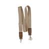 Manico per borse in tessuto regolabile da 80 a 137 cm, con moschettone - larghezza 3 cm, colore Beige, 2 Manici