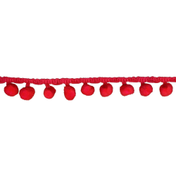 Simplicity, Nastro Pom Pom Rosso - Altezza 19 mm Lunghezza 1,2 mt Simplicity - 1