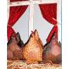 Drie dames Hen - Les trois cocottes - Cartamodello per realizzare tre galline di stoffa, by Bobbin