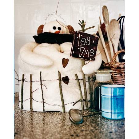 Tea Time - Pupazzo di neve copri teiera , by Bobbin