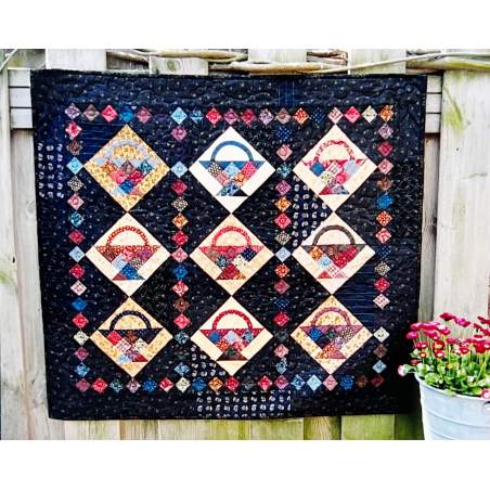 Scraps in a basket - Cartamodello per Quilt, by Bobbin