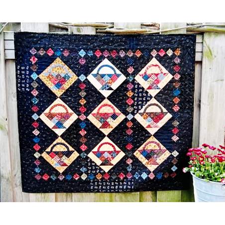 Scraps in a basket - Cartamodello per Quilt, by Bobbin Bobbin - 1