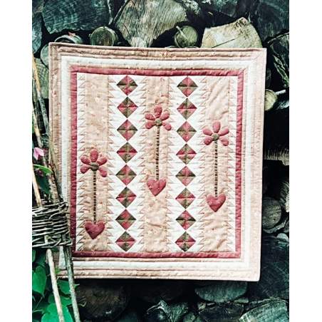 Coeurs en Fleurs - Cartamodello per Quilt, by Bobbin