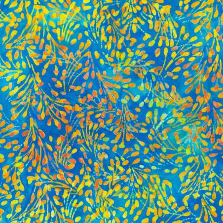 Artisan Batiks: Floral Fantasy Collection, Tessuto Sky - Robert Kaufman