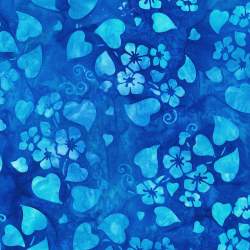 Artisan Batiks: Floral Fantasy Collection, Tessuto Blue - Robert Kaufman Robert Kaufman - 1