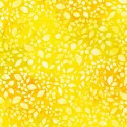 Artisan Batiks: Floral Fantasy Collection, Tessuto Flowers Yellow - Robert Kaufman