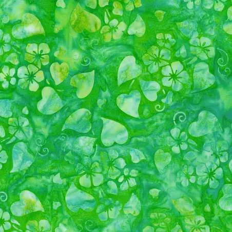 Artisan Batiks: Floral Fantasy Collection, Tessuto Leaf - Robert Kaufman