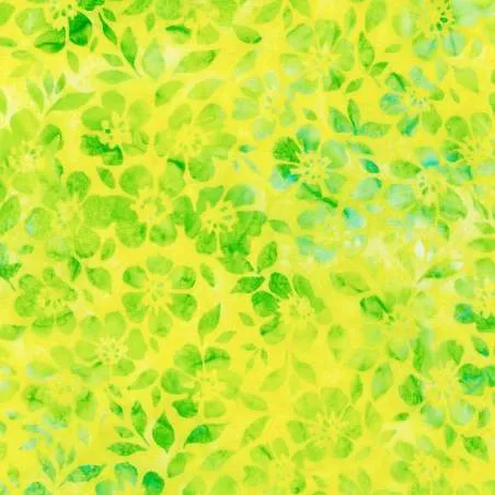 Artisan Batiks: Floral Fantasy Collection, Tessuto Pineapple - Robert Kaufman