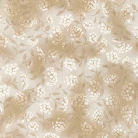 Fusions Linen, Tessuto color Lino Sfumato con Fiorellini Tono su Tono - Robert Kaufman