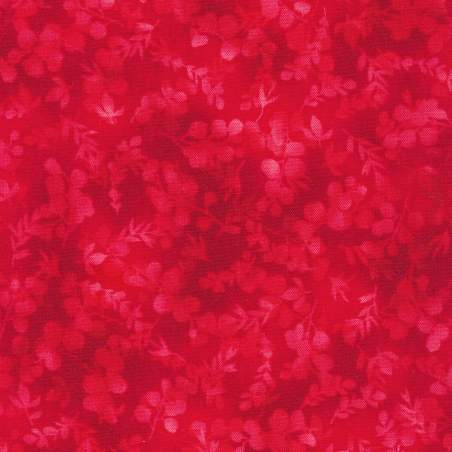 Fusions Strawberry, Tessuto Rosso Fragola Sfumato con Rami Tono su Tono - Robert Kaufman Robert Kaufman - 1