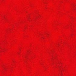 Fusions Poppy, Tessuto Rosso Papavero Sfumato con Texture a Pois Tono su Tono - Robert Kaufman Robert Kaufman - 1