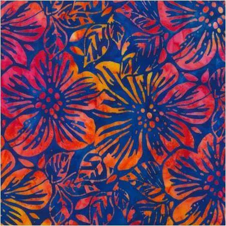 Artisan Batiks: Floral Fantasy Collection, Tessuto Ocean - Robert Kaufman