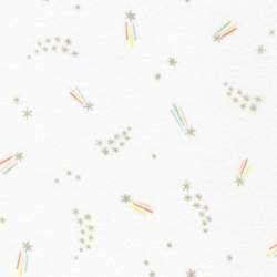 Cozy Cotton Flannel Over the Moon, Tessuto di flanella di cotone bianco - Robert Kaufman Robert Kaufman - 1