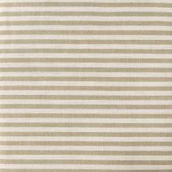 Tessuto Tinto in filo a Righe da 4 mm Tortora su fondo bianco - alto 150 cm